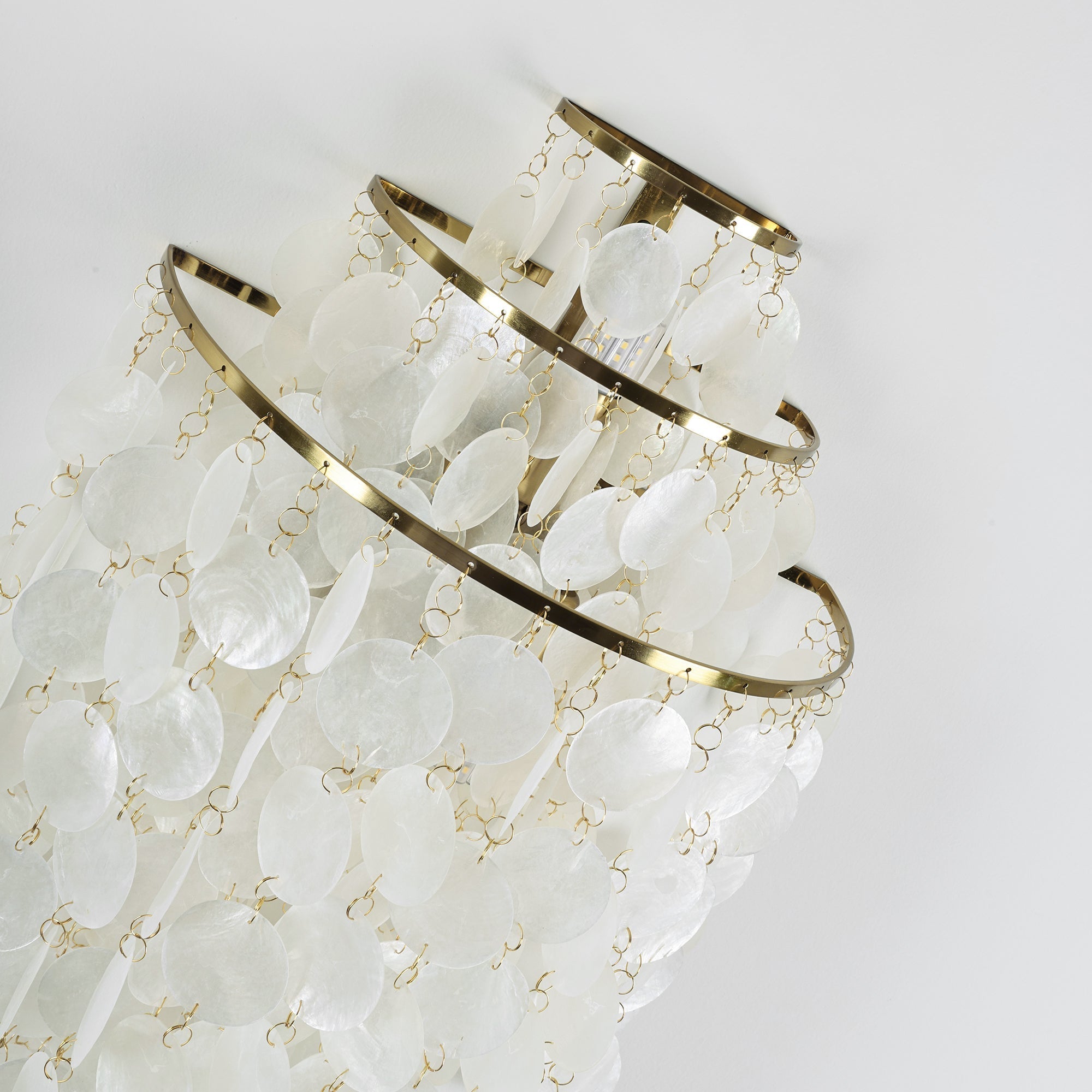 Shell Postmodern Luxury Cascading Wall Light