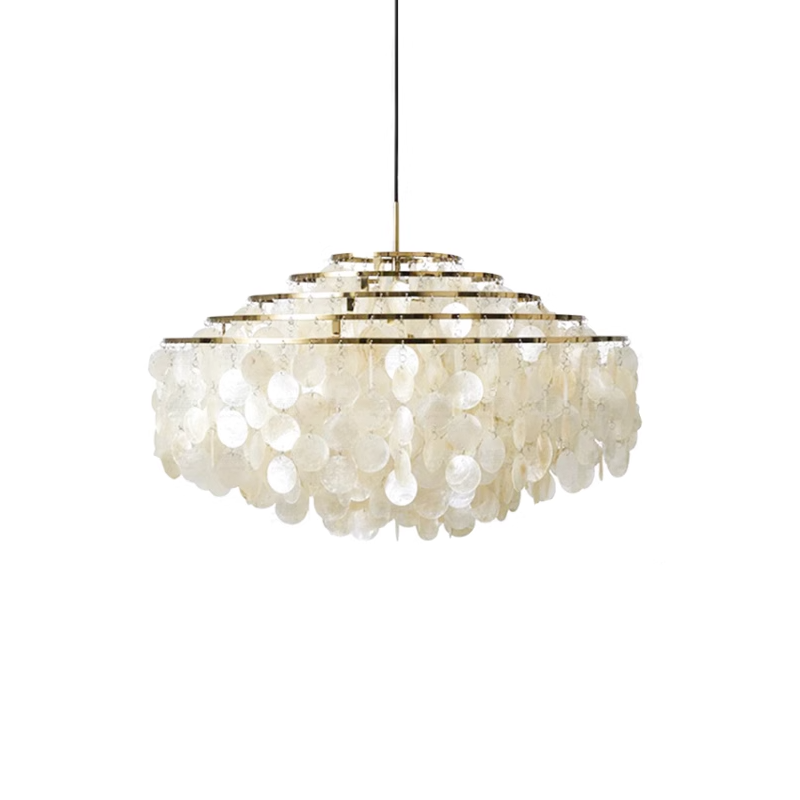 Rivena Pendant Lamp Round Shell Ring