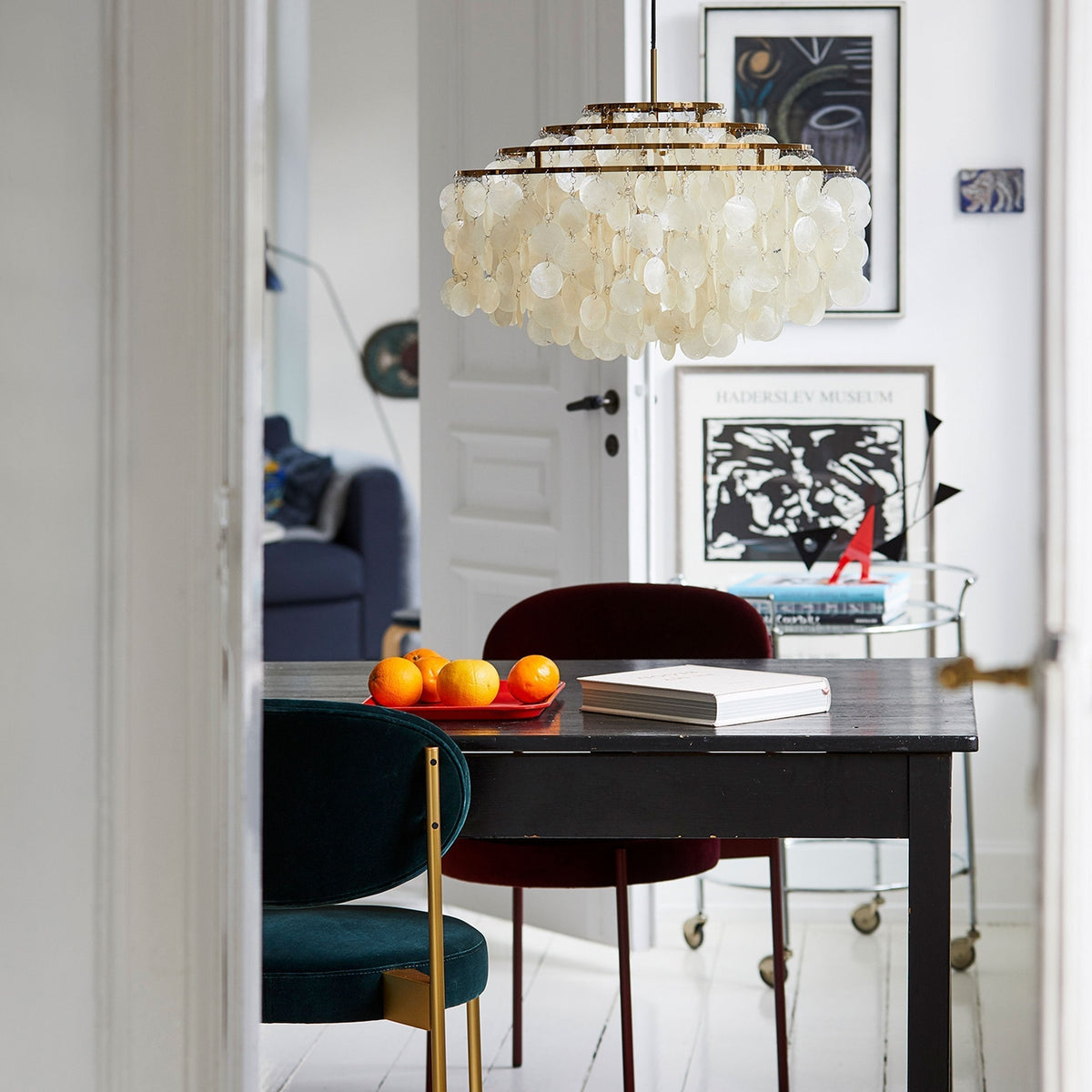 Rivena Pendant Lamp Round Shell Ring