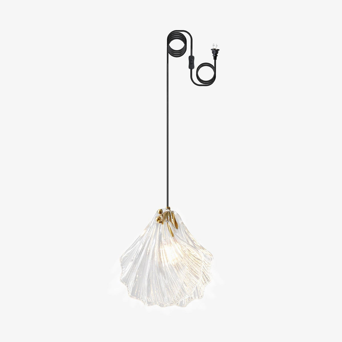 Covene Nordic Art Shell Mini Swag Glass Pendant Light