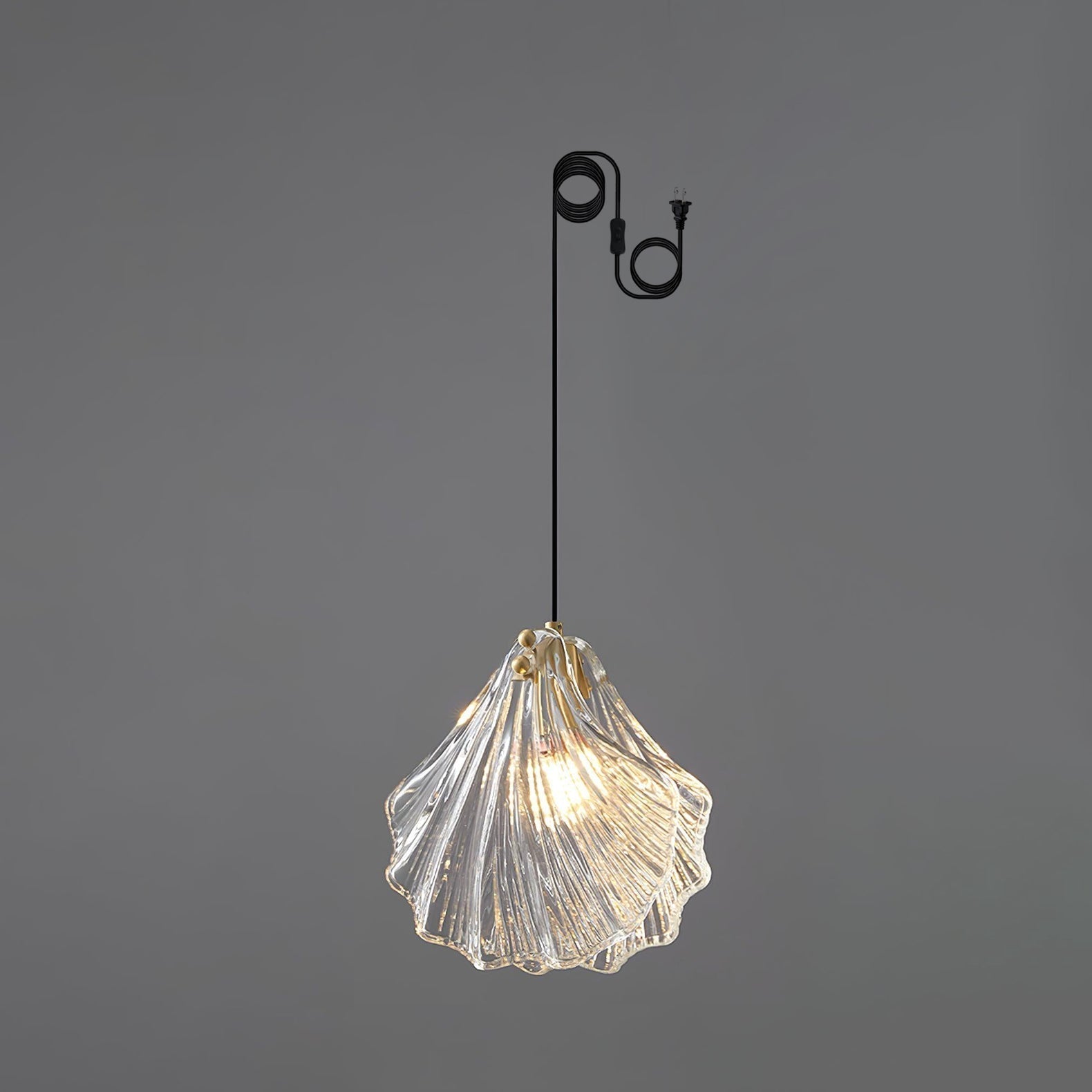 Covene Nordic Art Shell Mini Swag Glass Pendant Light