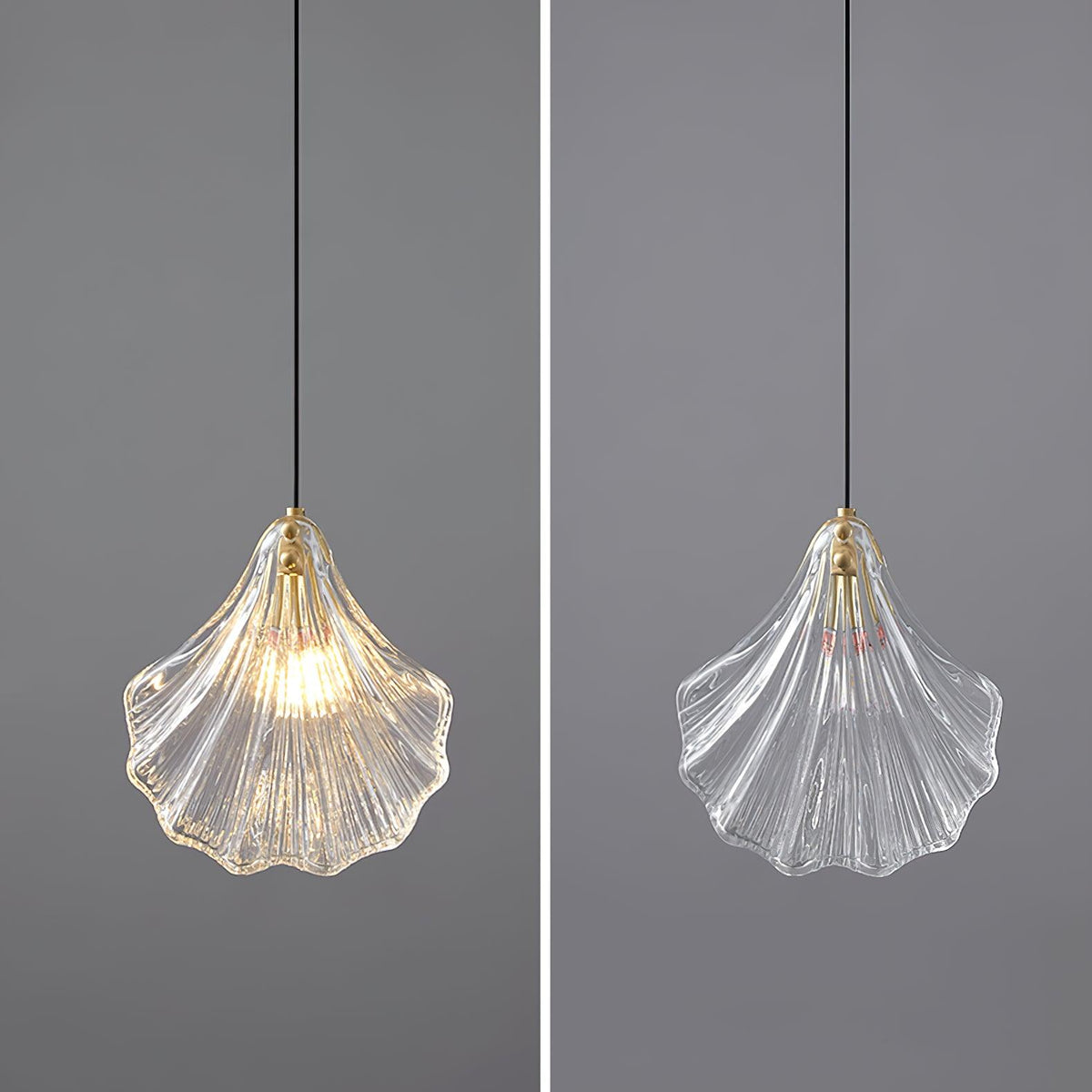 Covene Nordic Art Shell Mini Swag Glass Pendant Light