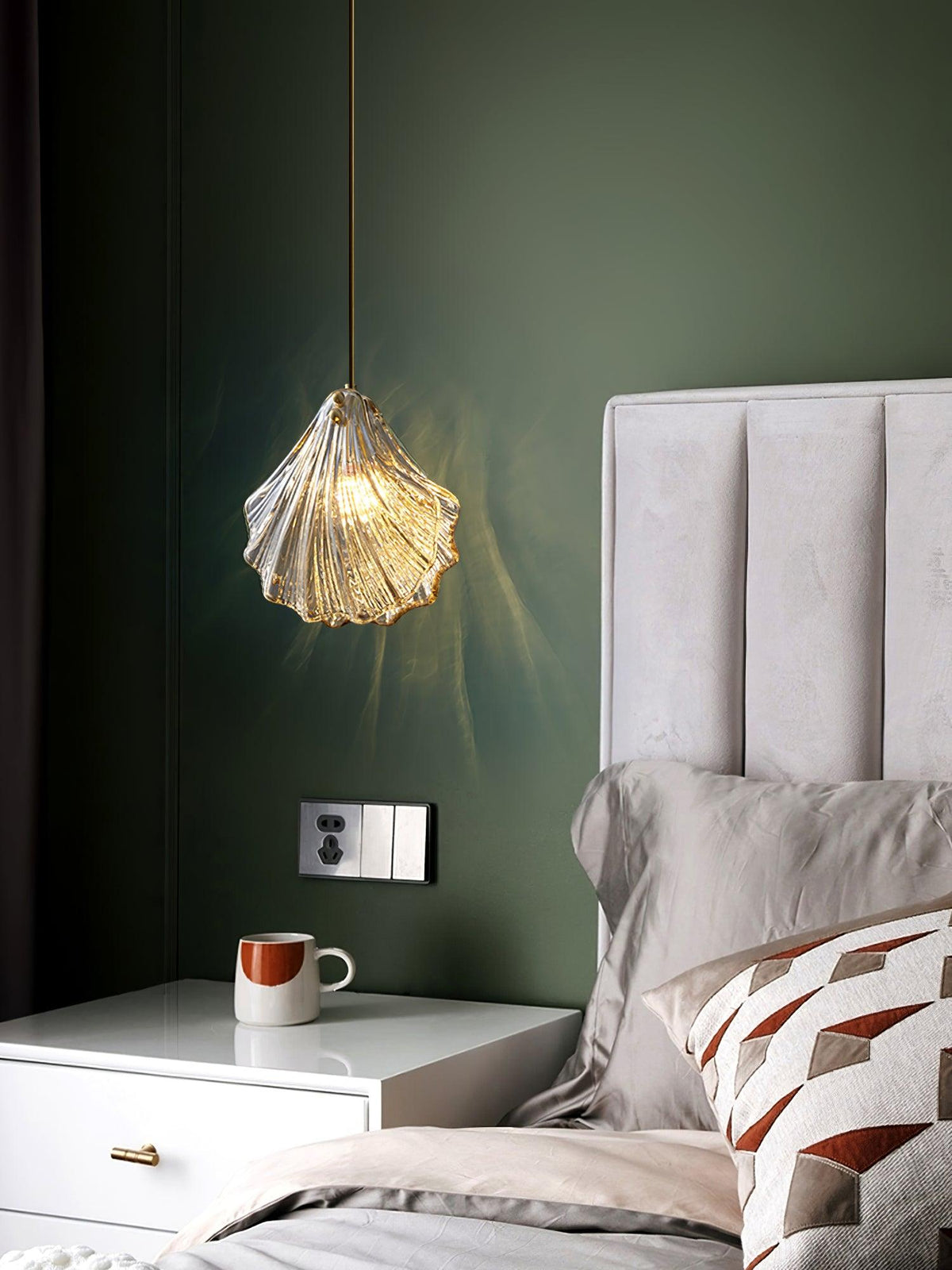 Covene Nordic Art Shell Mini Swag Glass Pendant Light