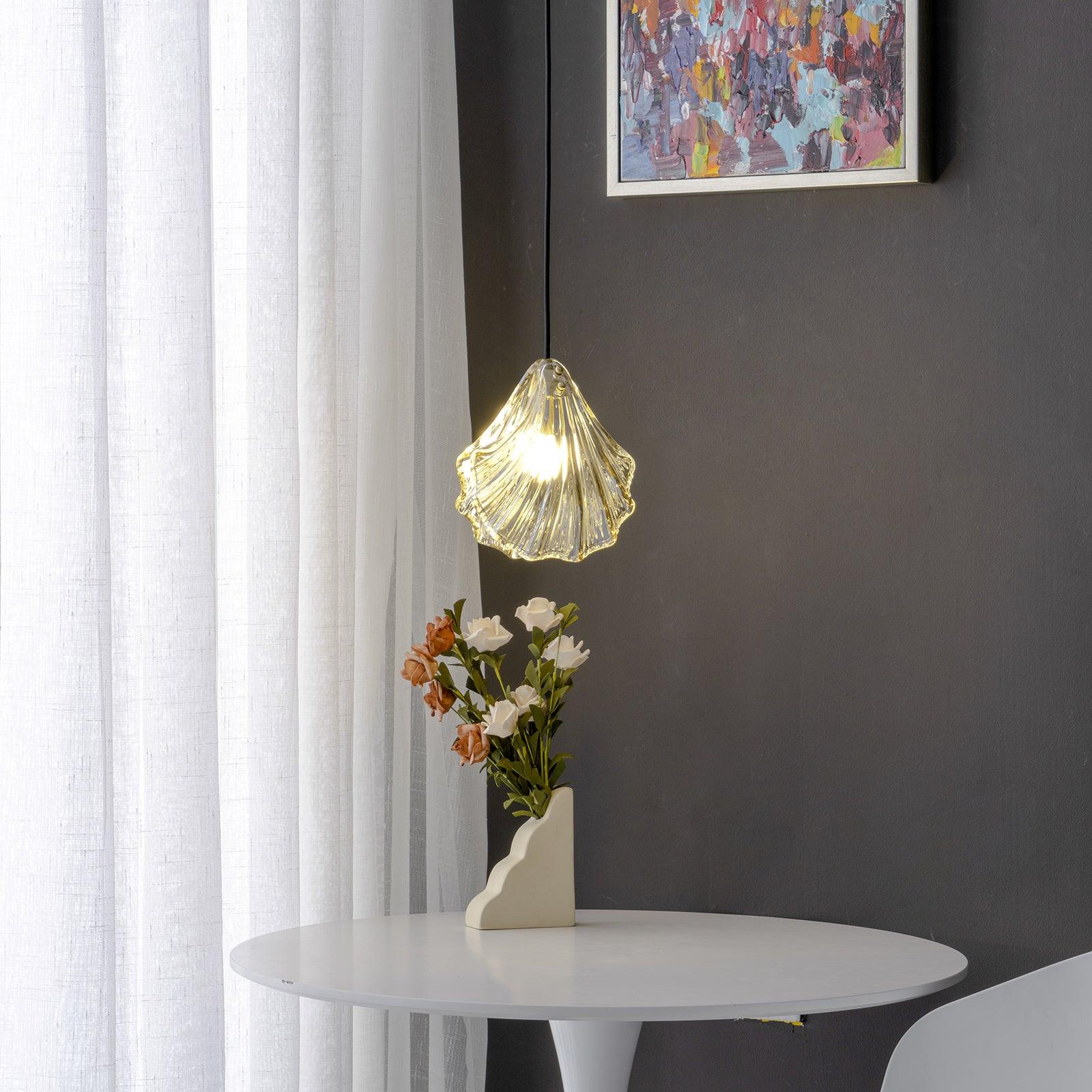 Covene Nordic Art Shell Mini Swag Glass Pendant Light
