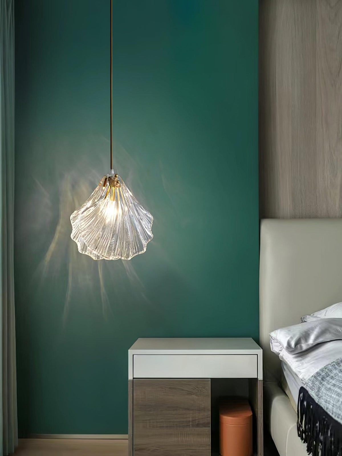 Covene Nordic Art Shell Mini Swag Glass Pendant Light