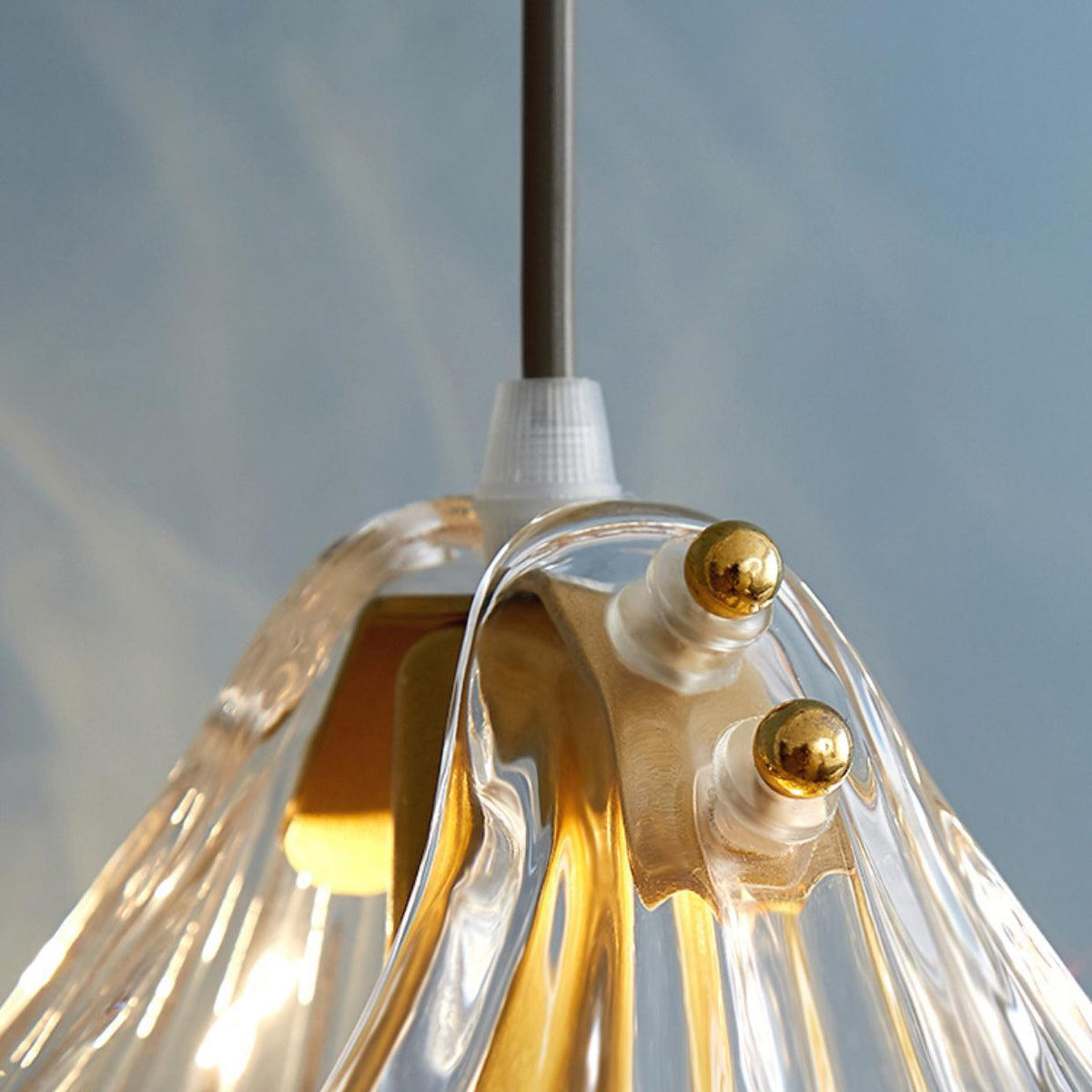 Covene Nordic Art Shell Mini Swag Glass Pendant Light