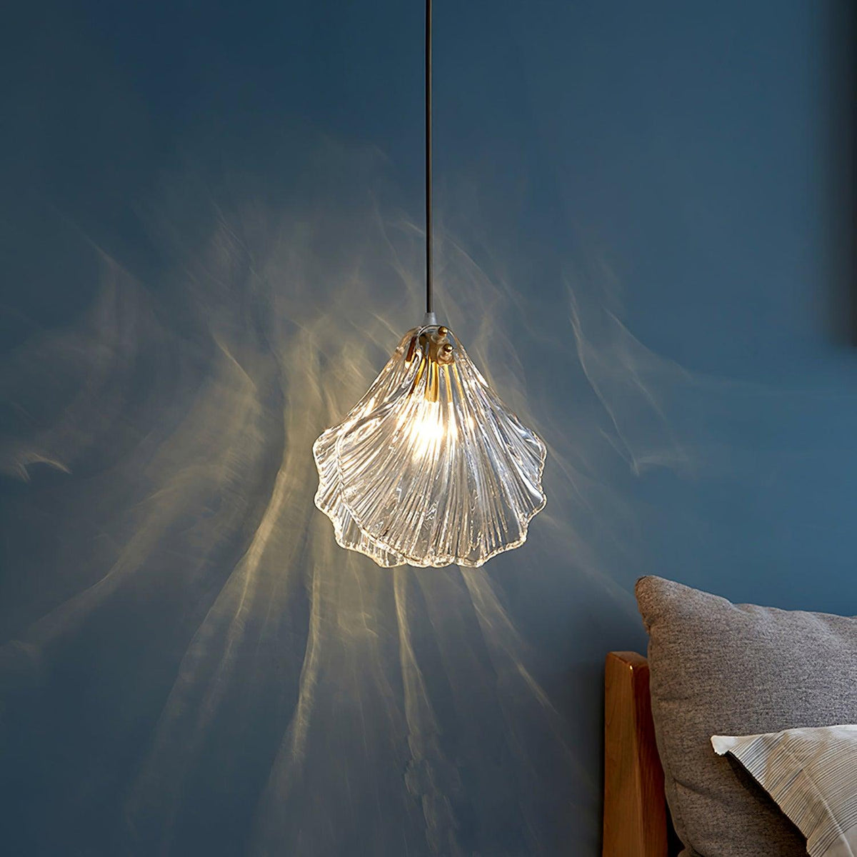 Covene Nordic Art Shell Mini Swag Glass Pendant Light