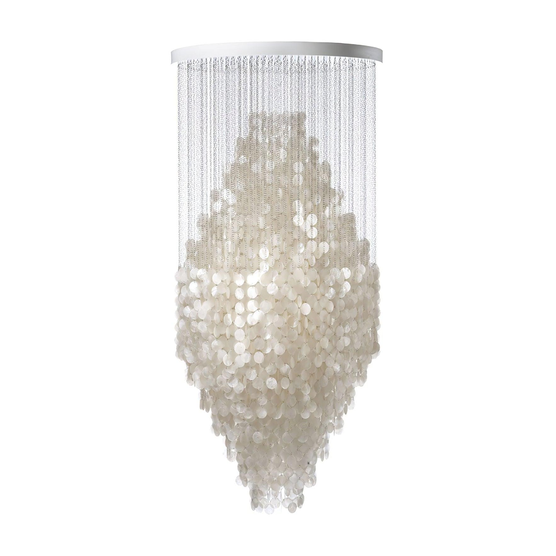 Neloza Coastal Shell Waterfall Pendant Light