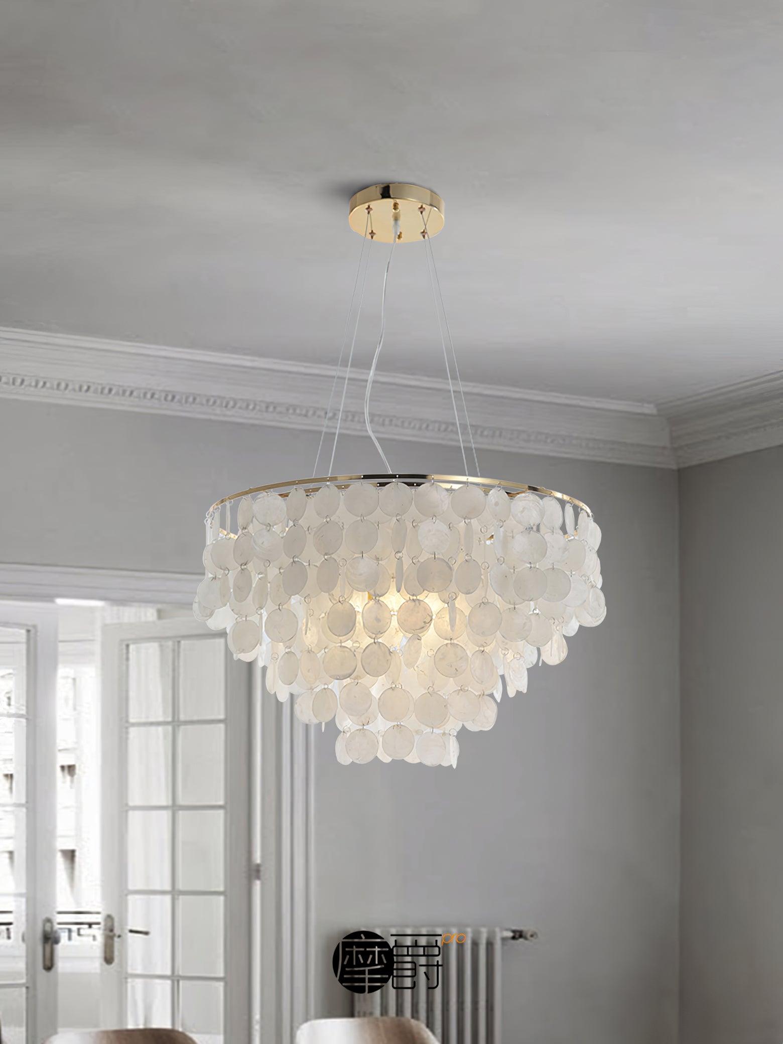 Esileth Postmodern Luxury Shell Wind Chime Chandelier