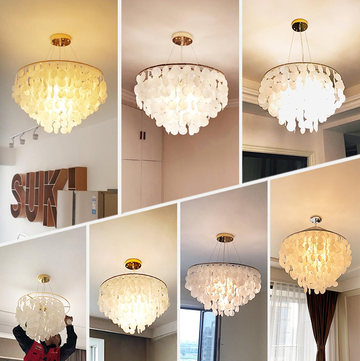 Esileth Postmodern Luxury Shell Wind Chime Chandelier