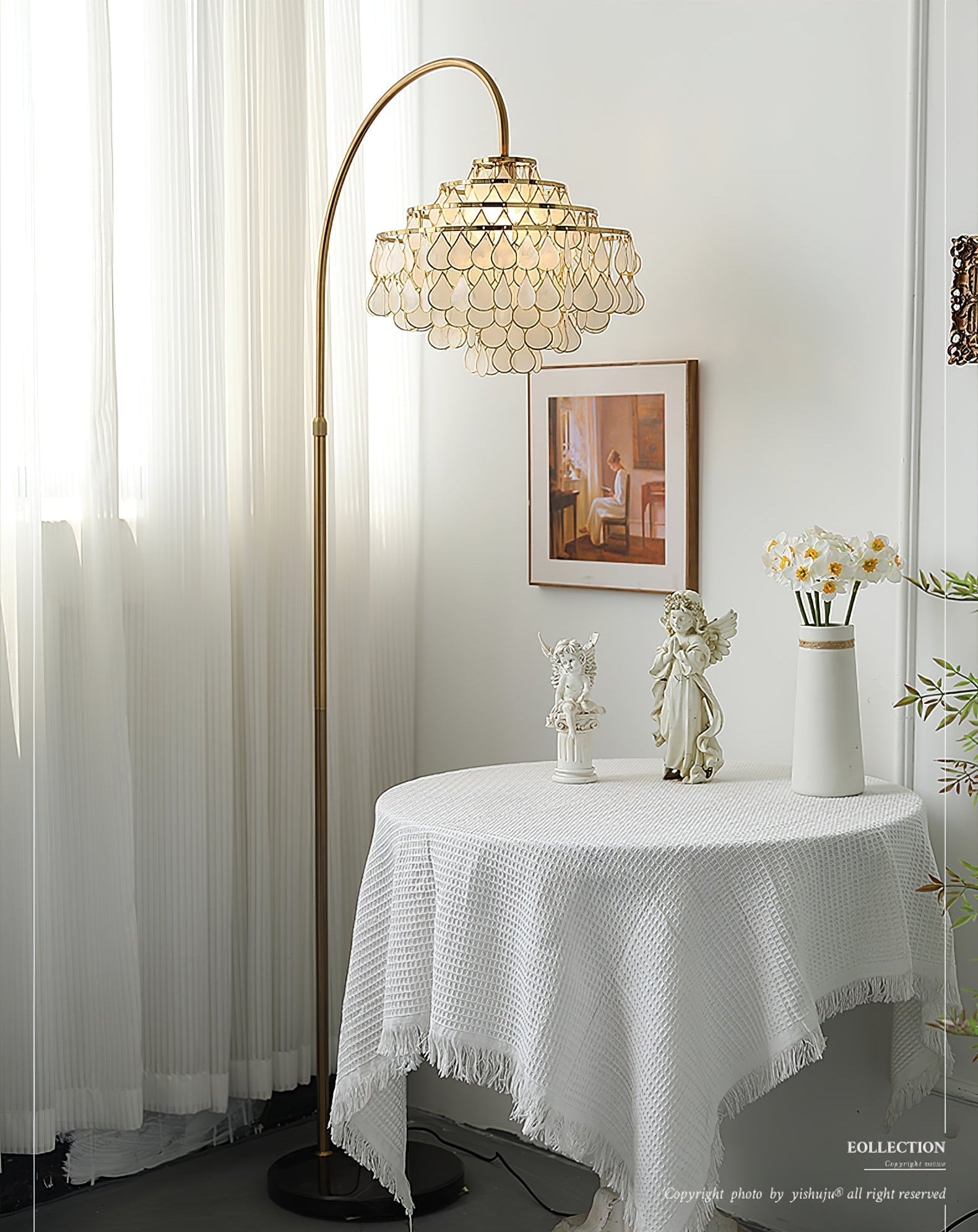 Emily Luxury Shell Floor Lamp