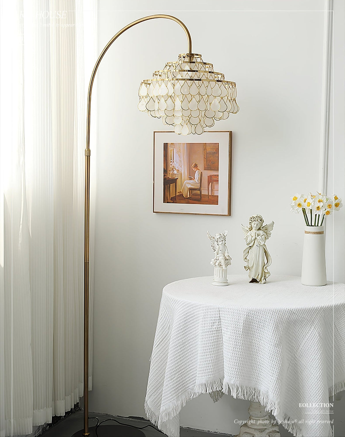 Emily Luxury Shell Floor Lamp
