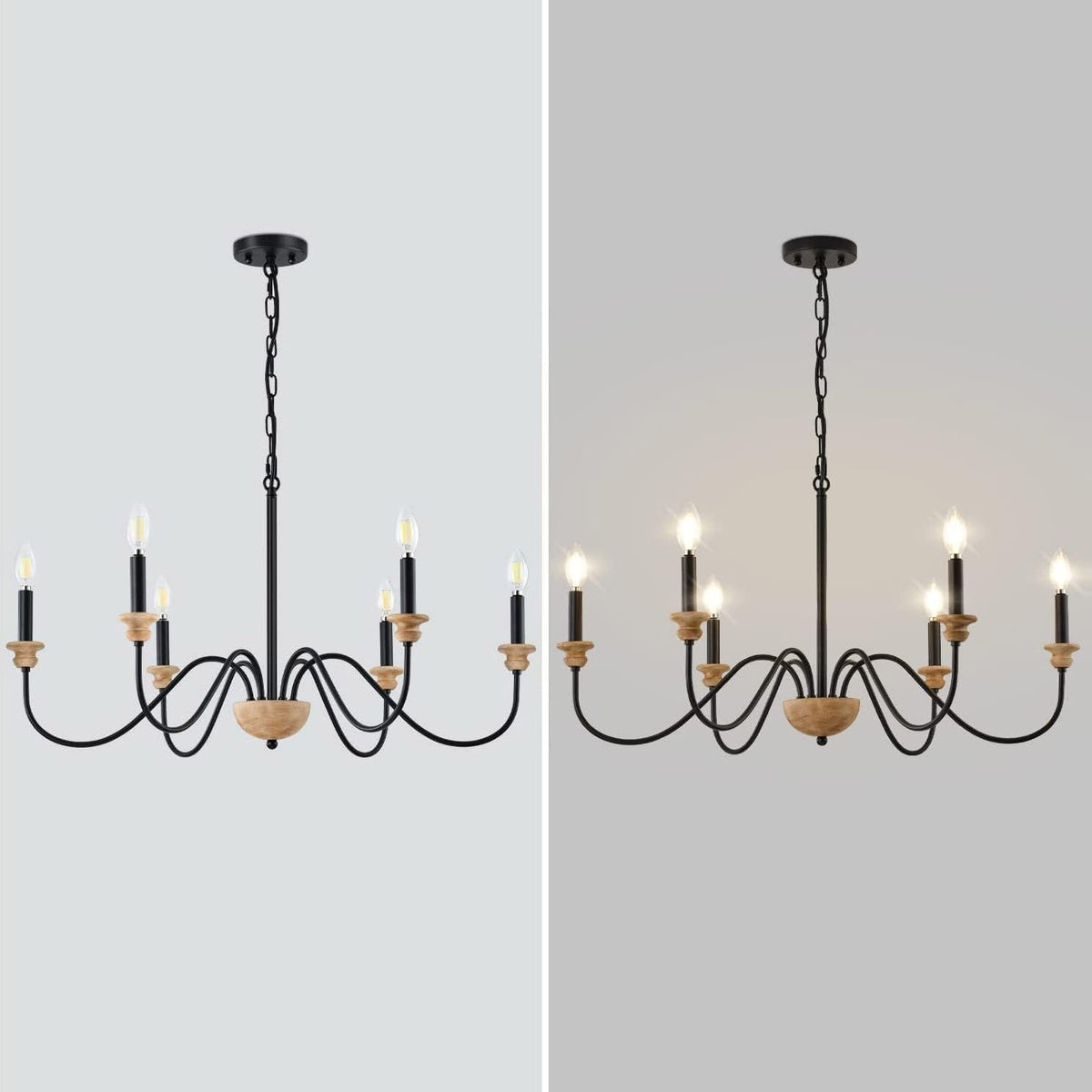 Syliira Wooden Chandelier