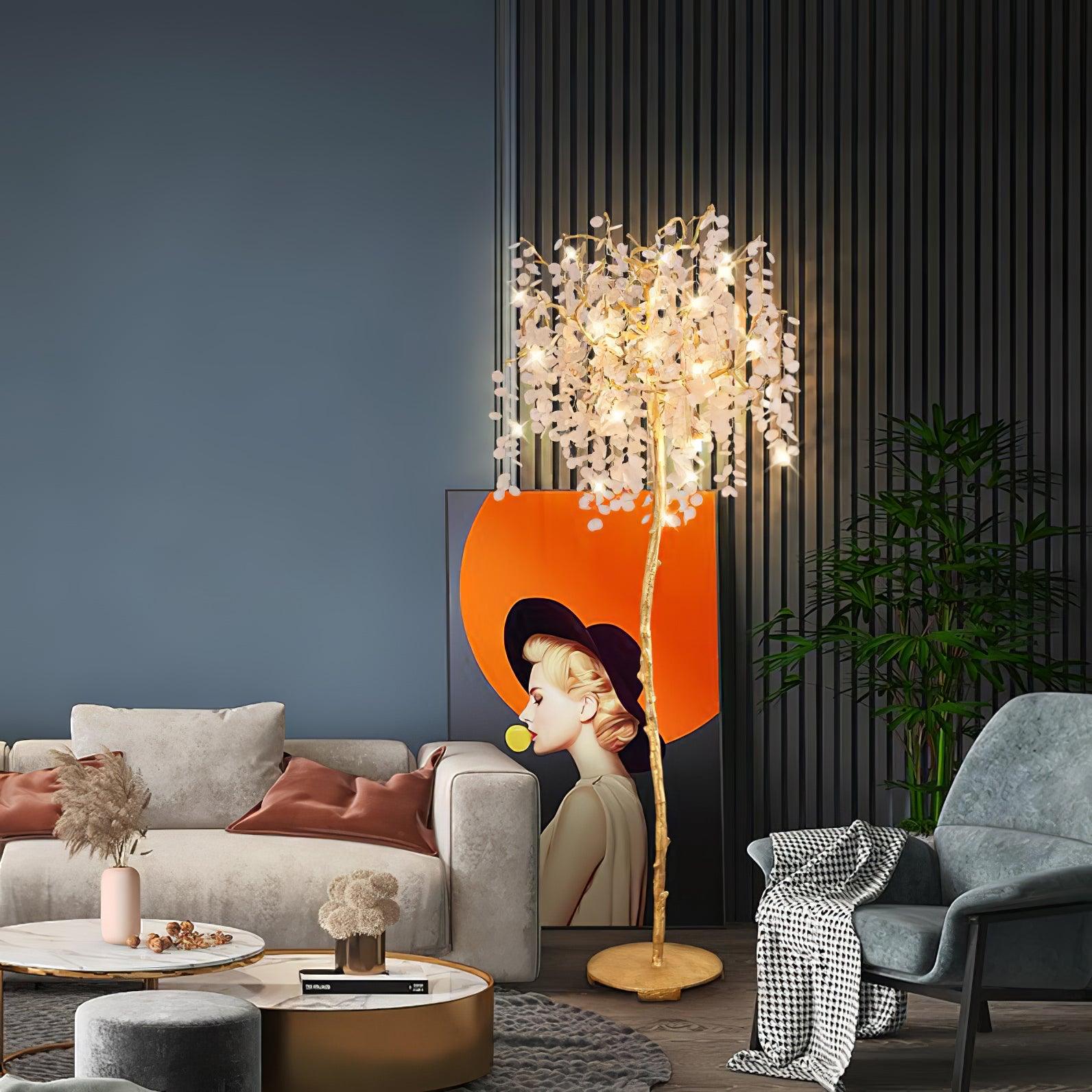 Arsorir Glass Tree Floor Lamp