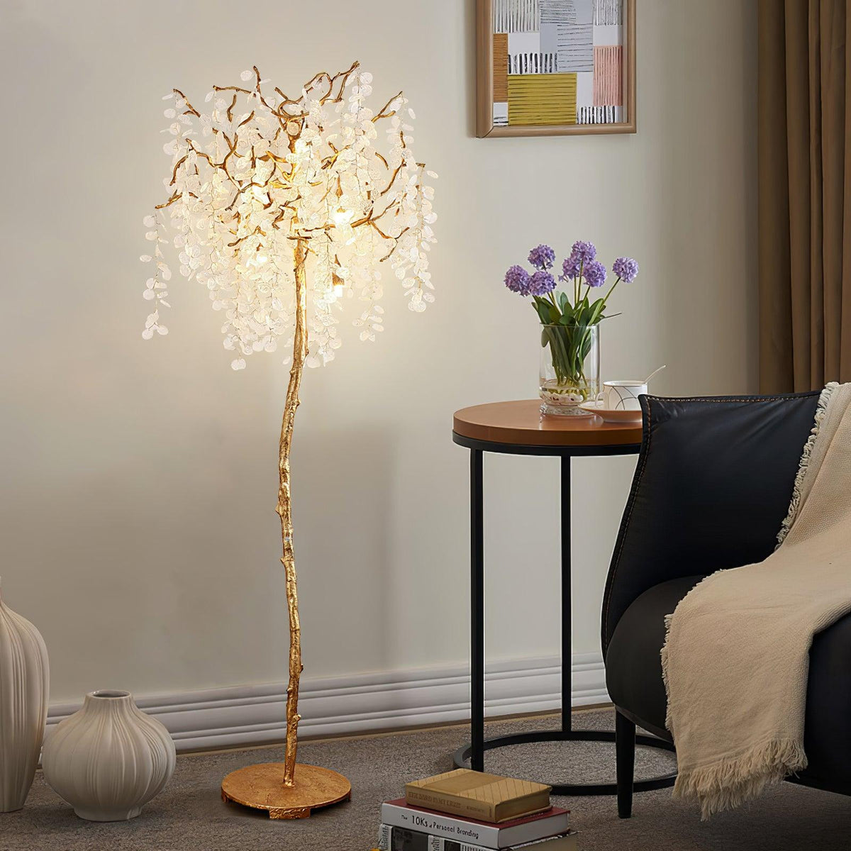 Arsorir Glass Tree Floor Lamp