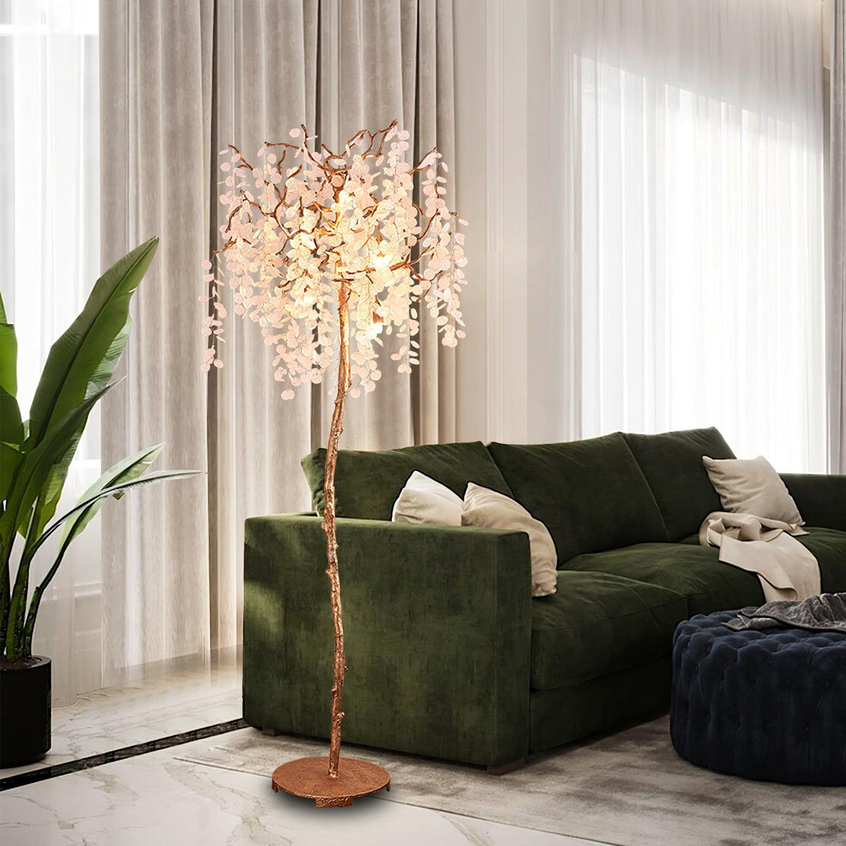 Arsorir Glass Tree Floor Lamp