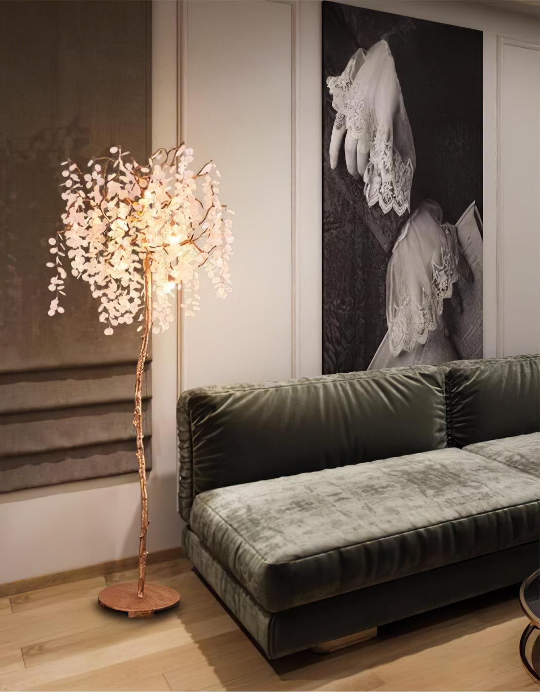 Arsorir Glass Tree Floor Lamp