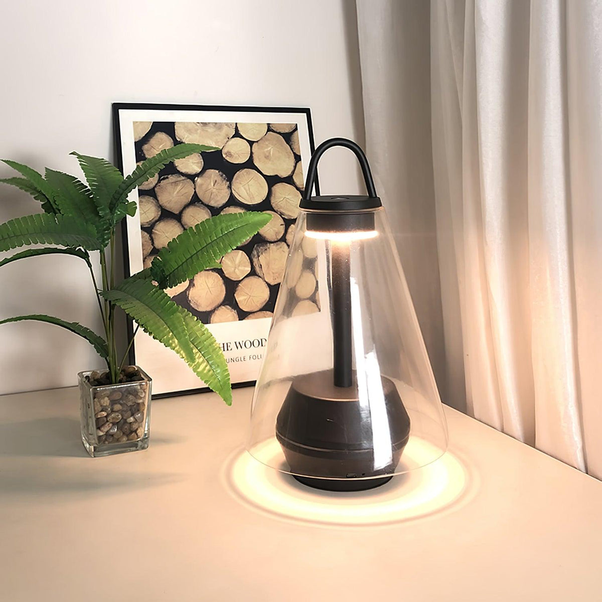 Emarir Scandinavian Glass Table Lamp