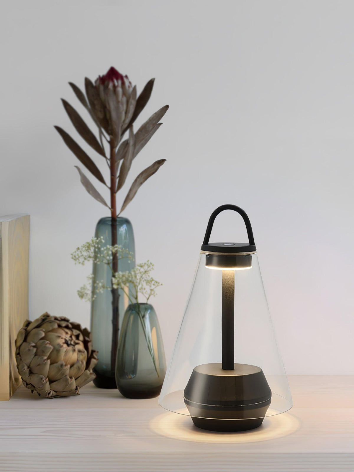 Emarir Scandinavian Glass Table Lamp