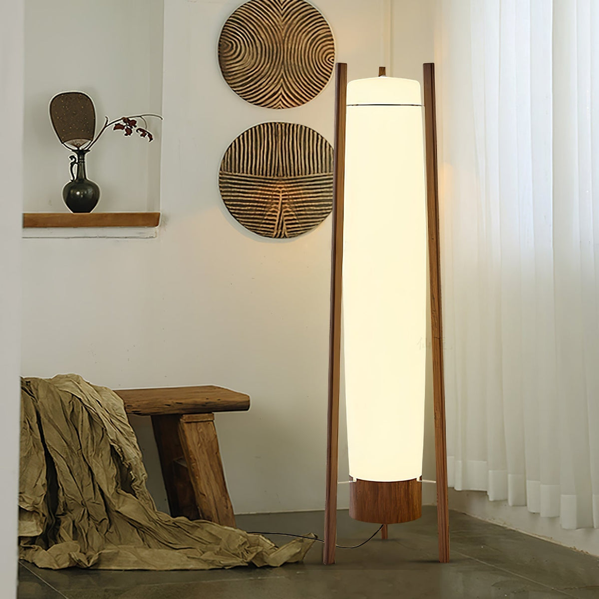 Zezoraril Wabi-Sabi Wood Floor Lamp
