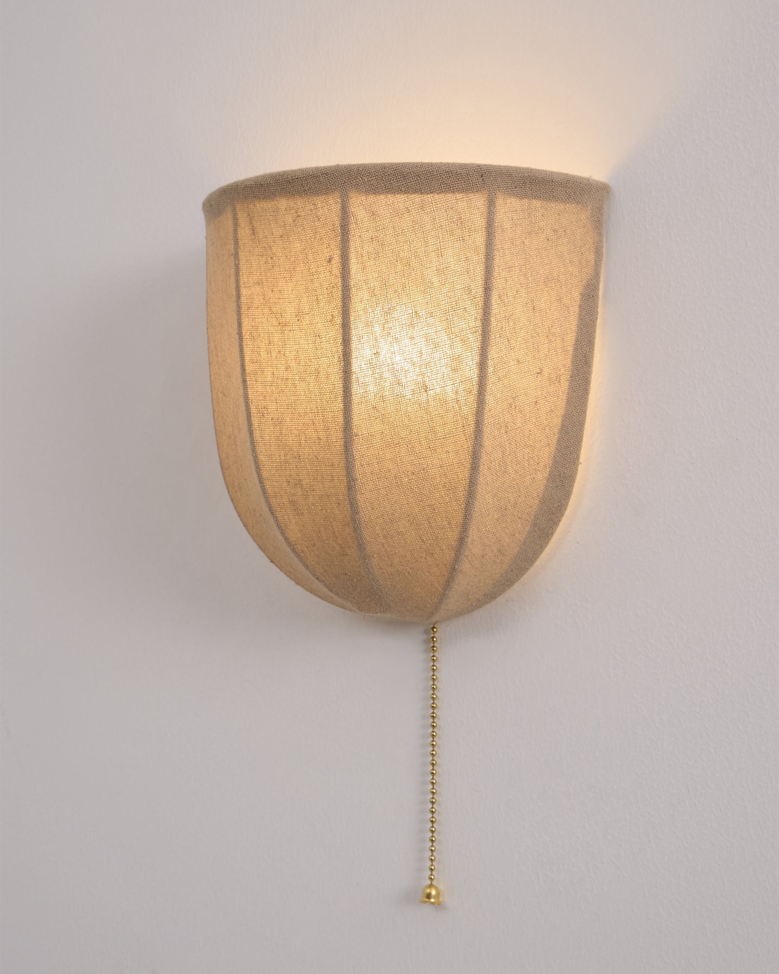 Griswold Natural Linen Fabric Sconce Wall lamp