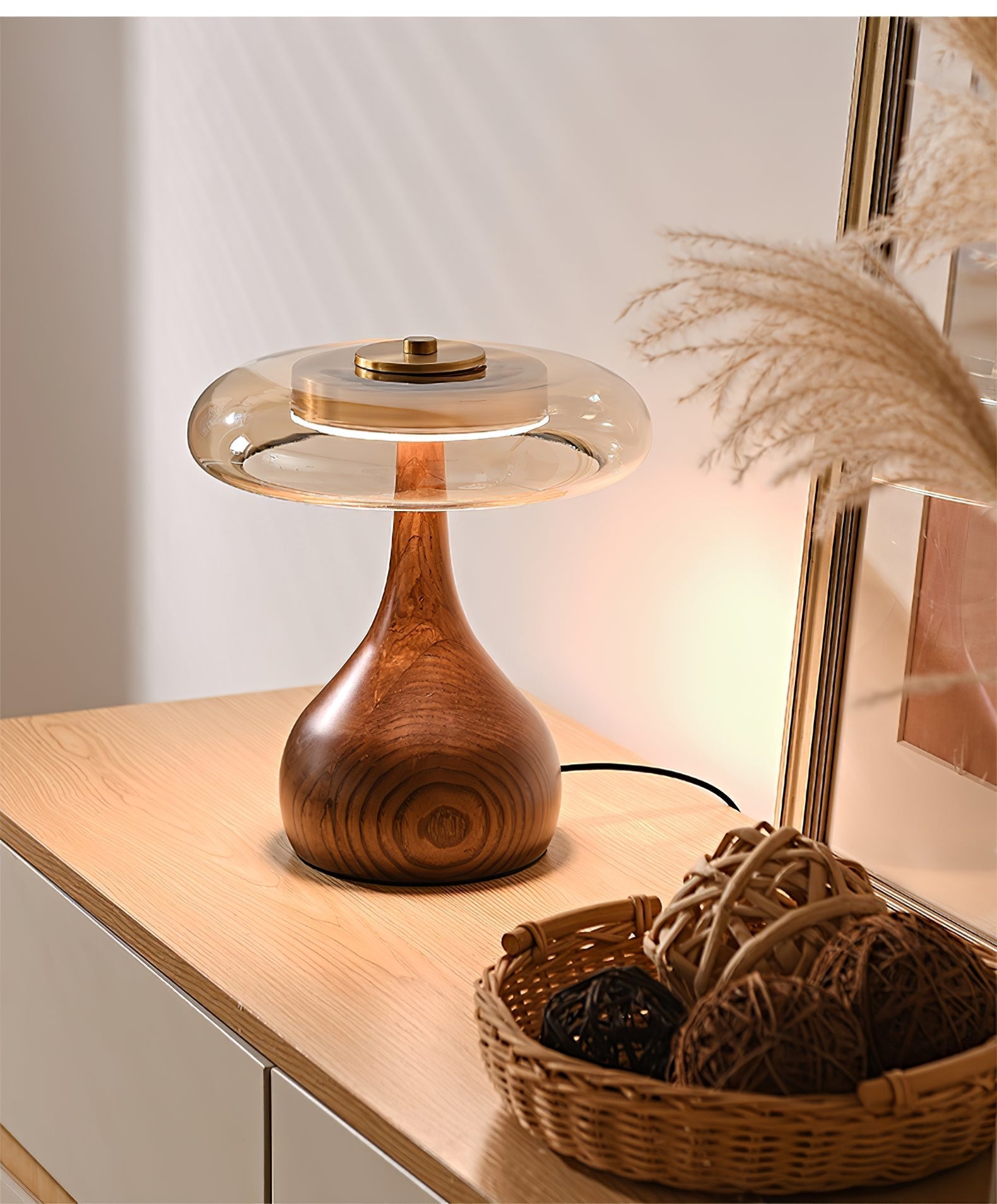 Brittany Modern Wood Table Lamp - Neutral Decor