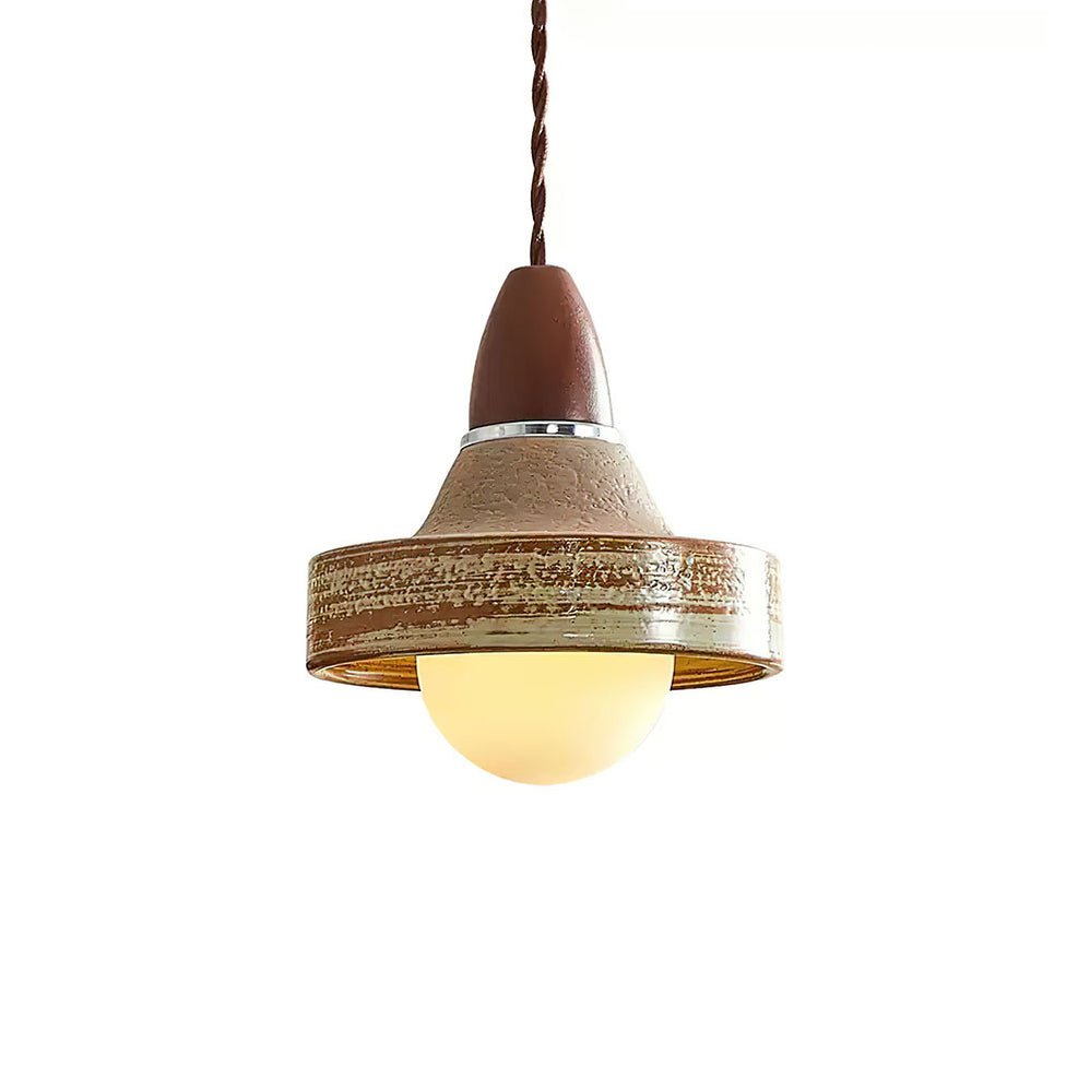 Sierra Premium Nordic Art Ceramics Wood Pendant Lamp