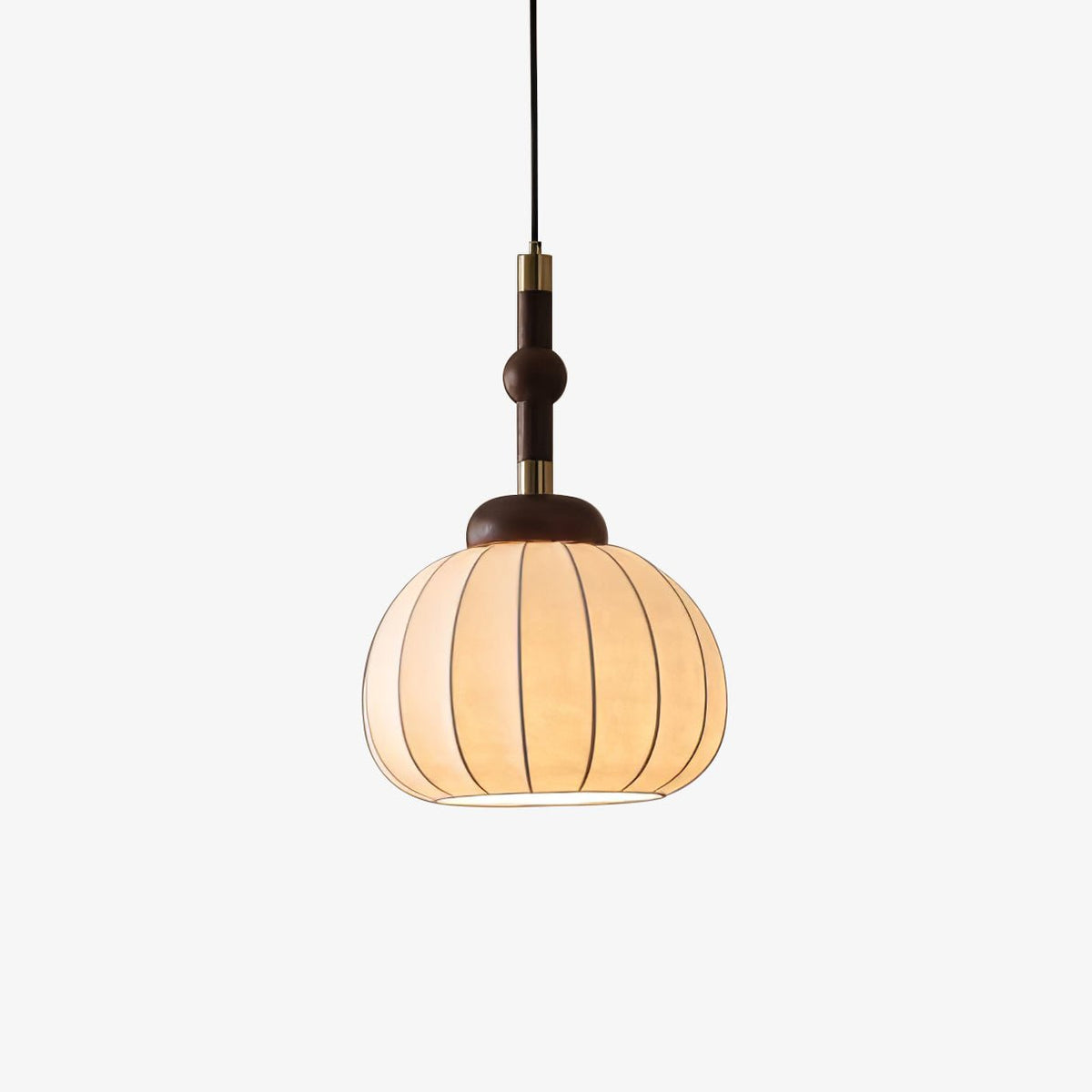 Livenor Silk & Wood Scandinavian Pendant Lamp