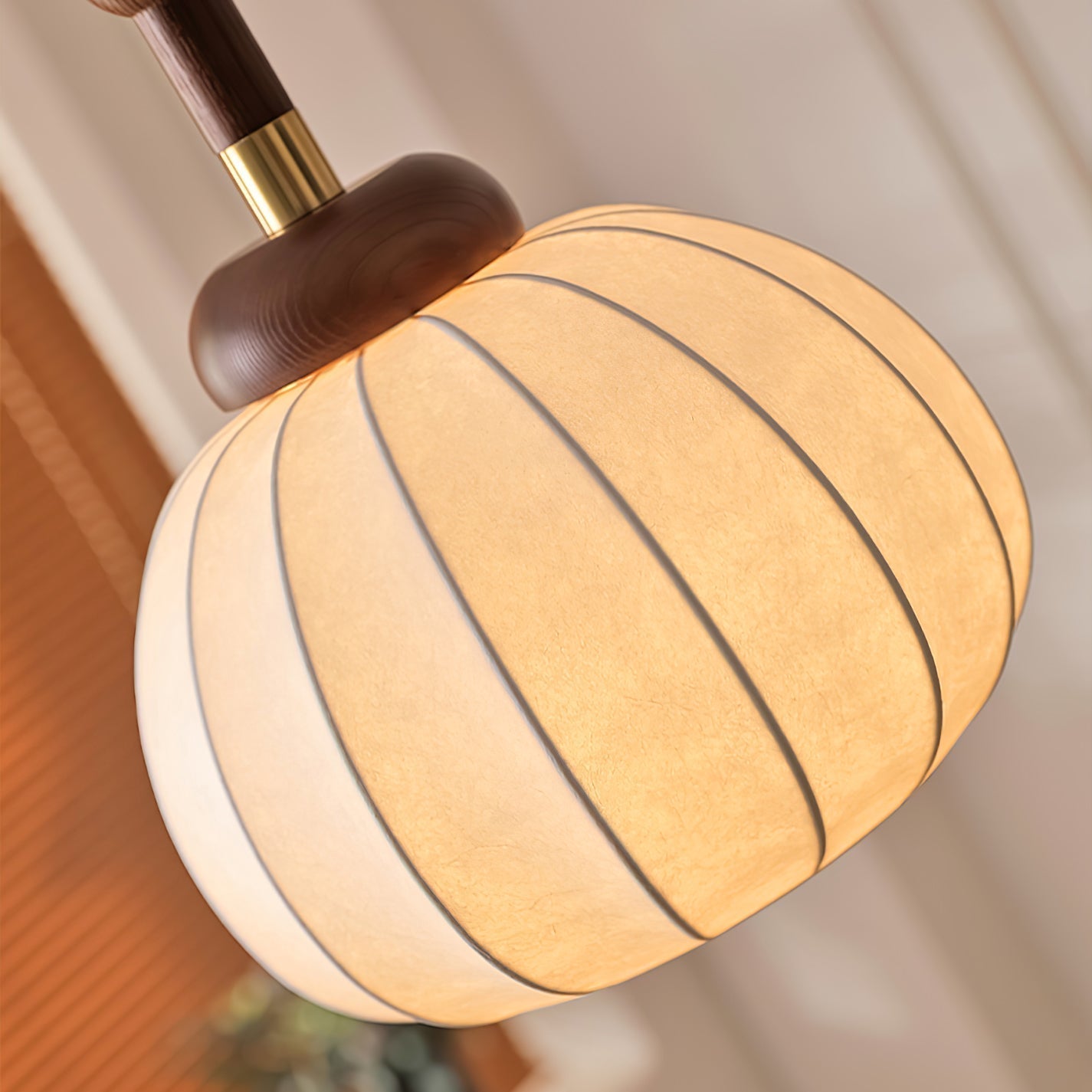 Livenor Silk & Wood Scandinavian Pendant Lamp