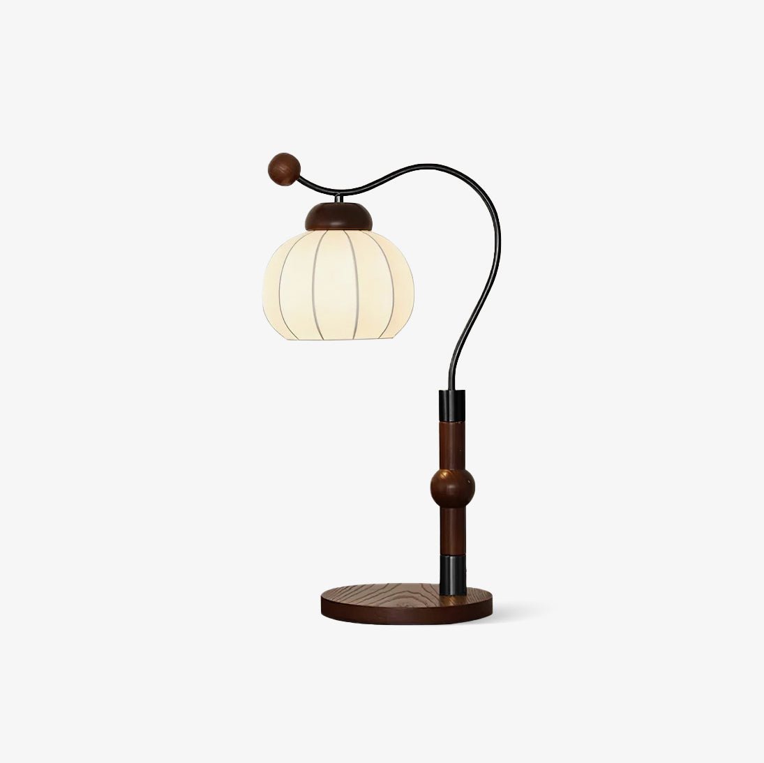 Zyran Silk Wood Retro Table Lamp