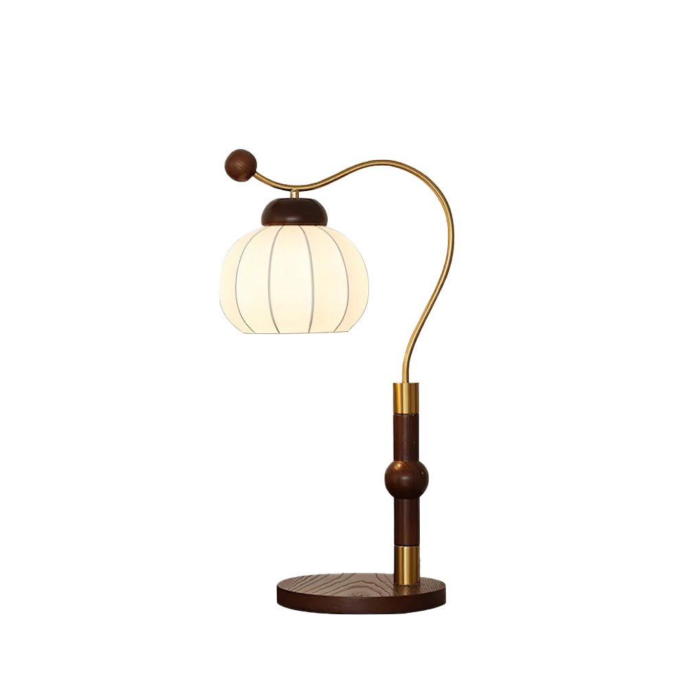 Zyran Silk Wood Retro Table Lamp