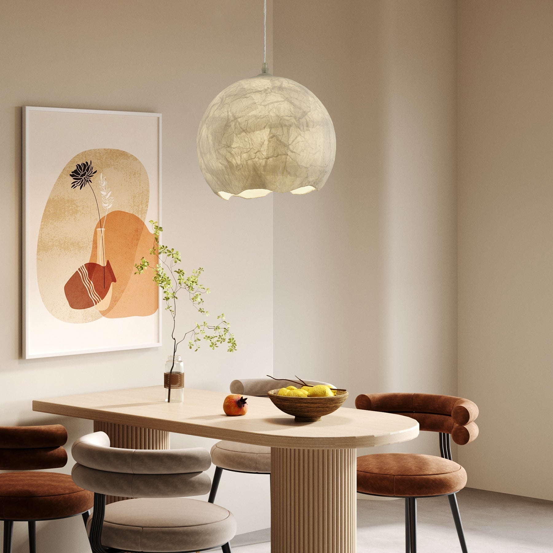 Nest Organic Silk Pendant Lamp