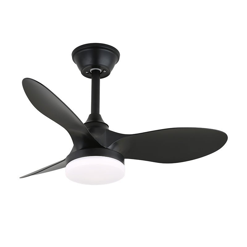 Elvelira Minimalist Black Wood Ceiling Fan Light