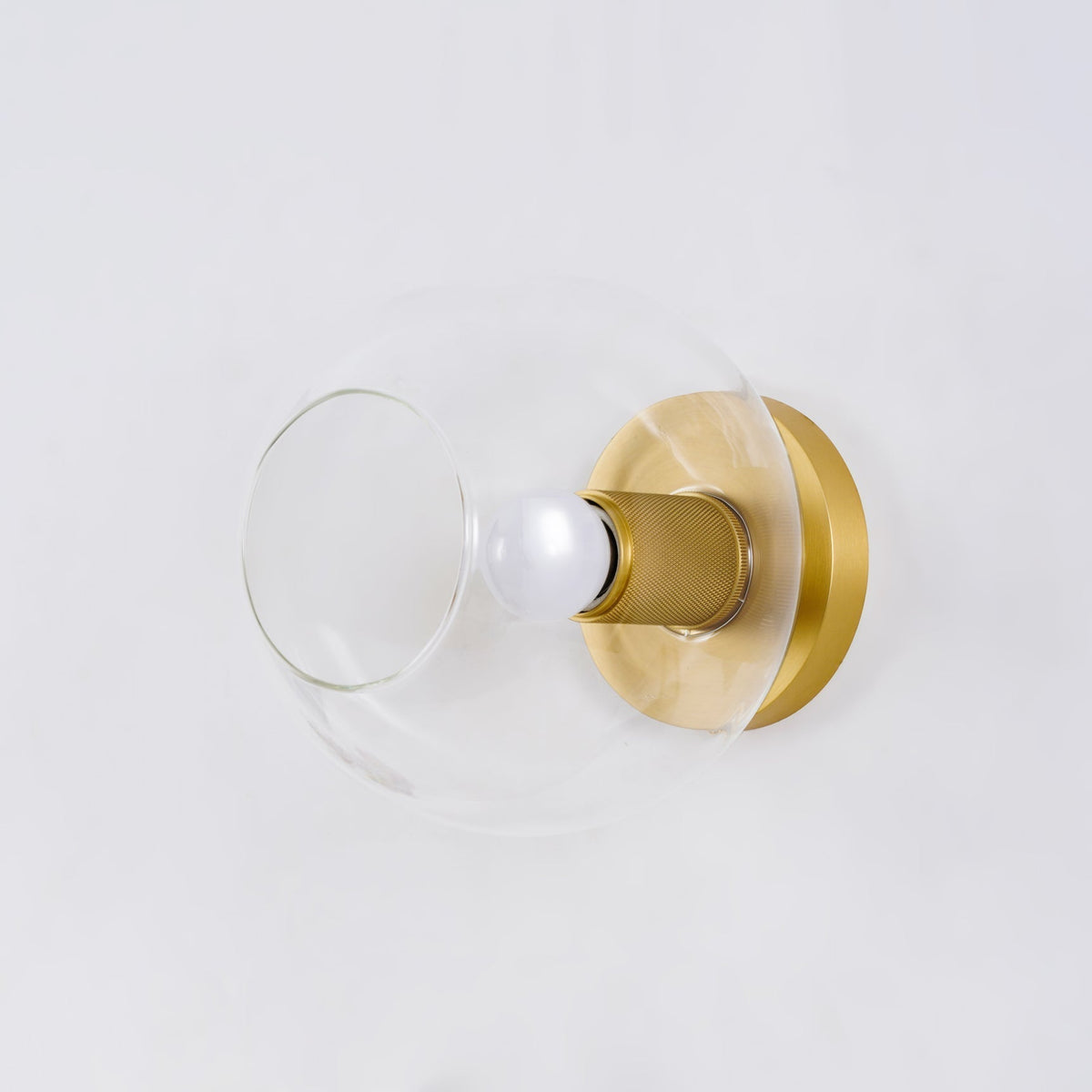 Elthyn Ceiling Lamp Cone Glass Brass Minimalist Industrial