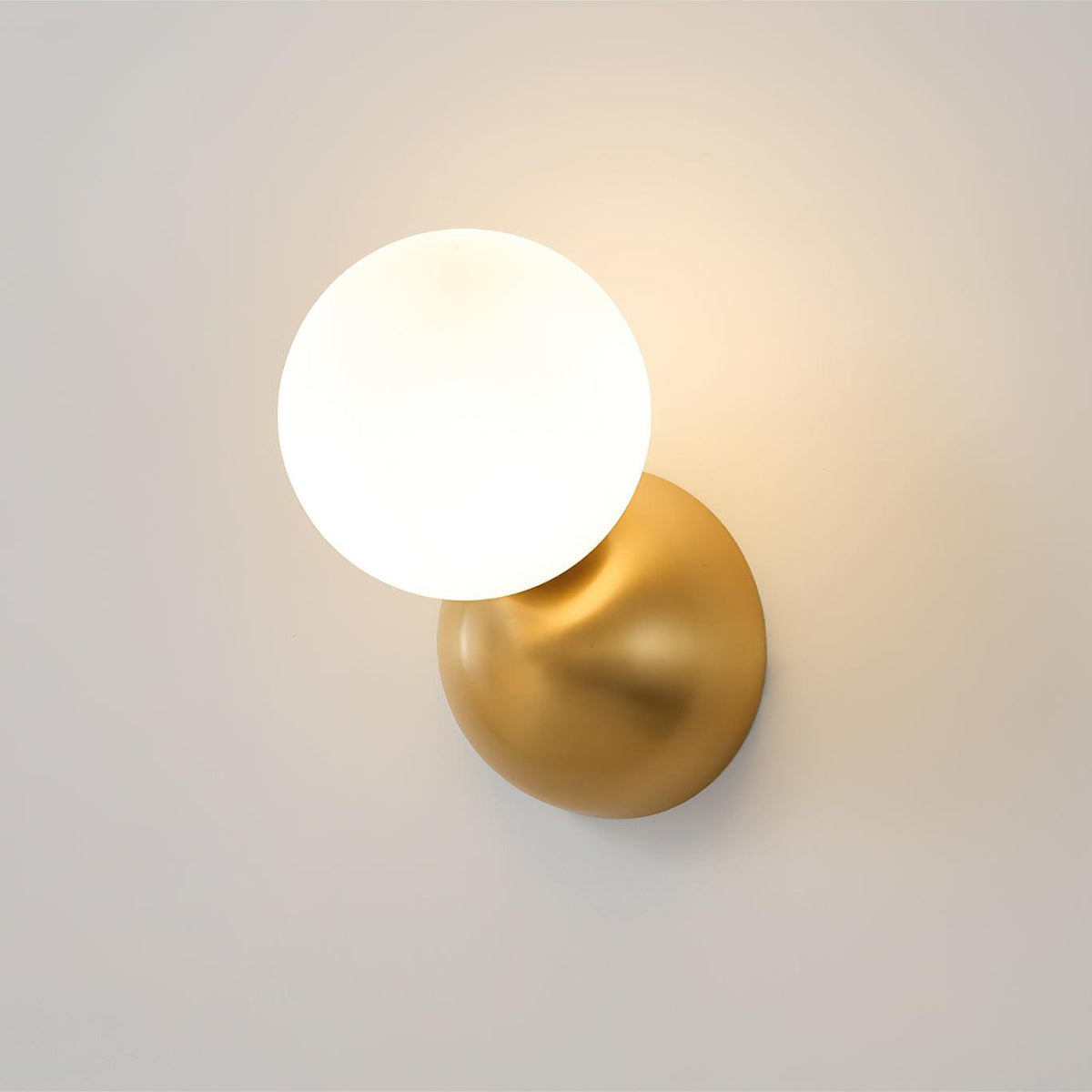 Velirina Sphere Glass Brass Wall Light