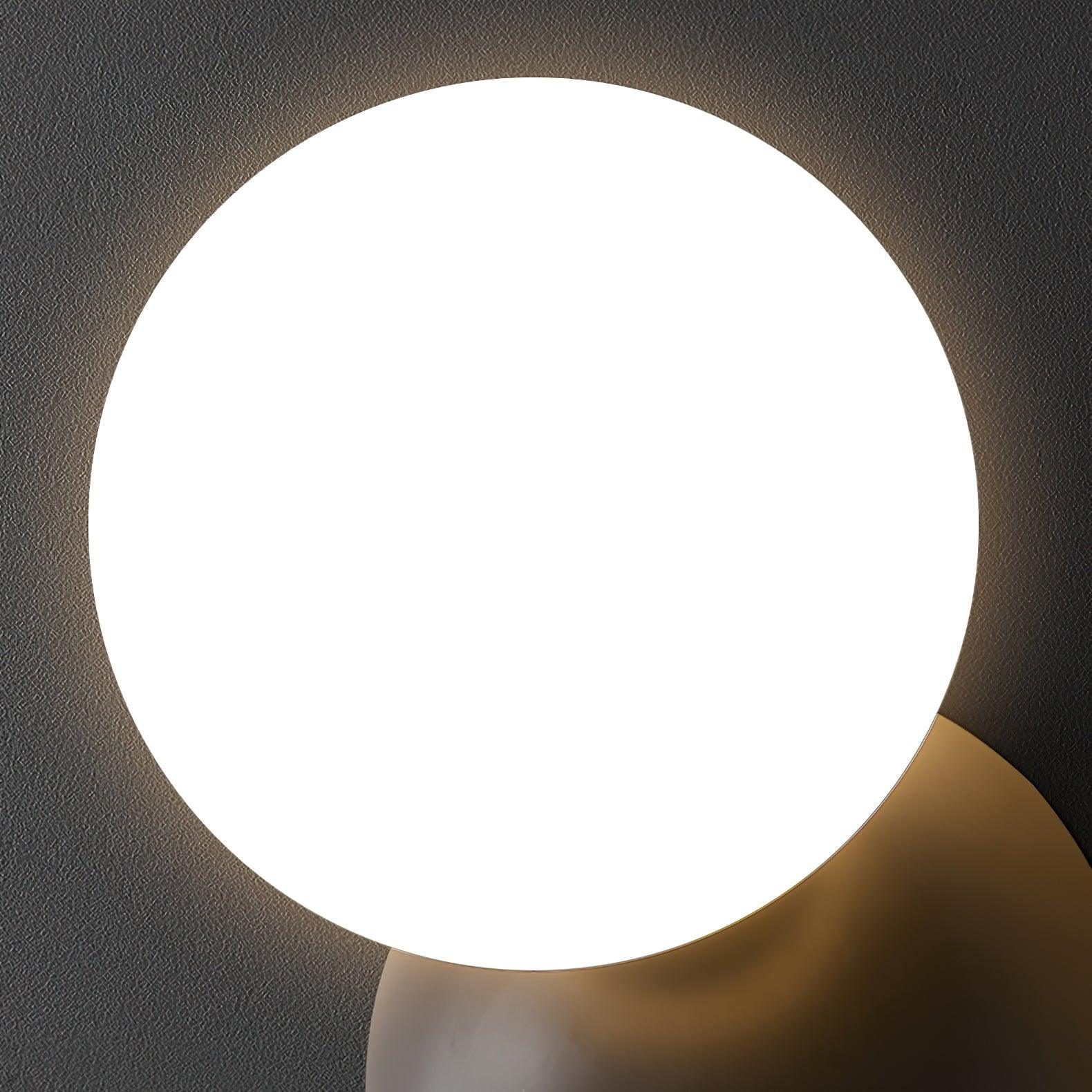 Velirina Sphere Glass Brass Wall Light