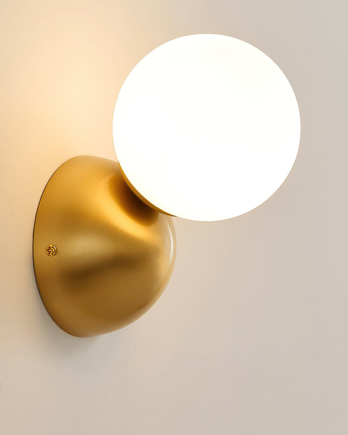 Velirina Sphere Glass Brass Wall Light