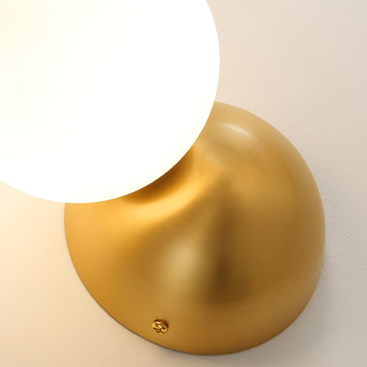 Velirina Sphere Glass Brass Wall Light