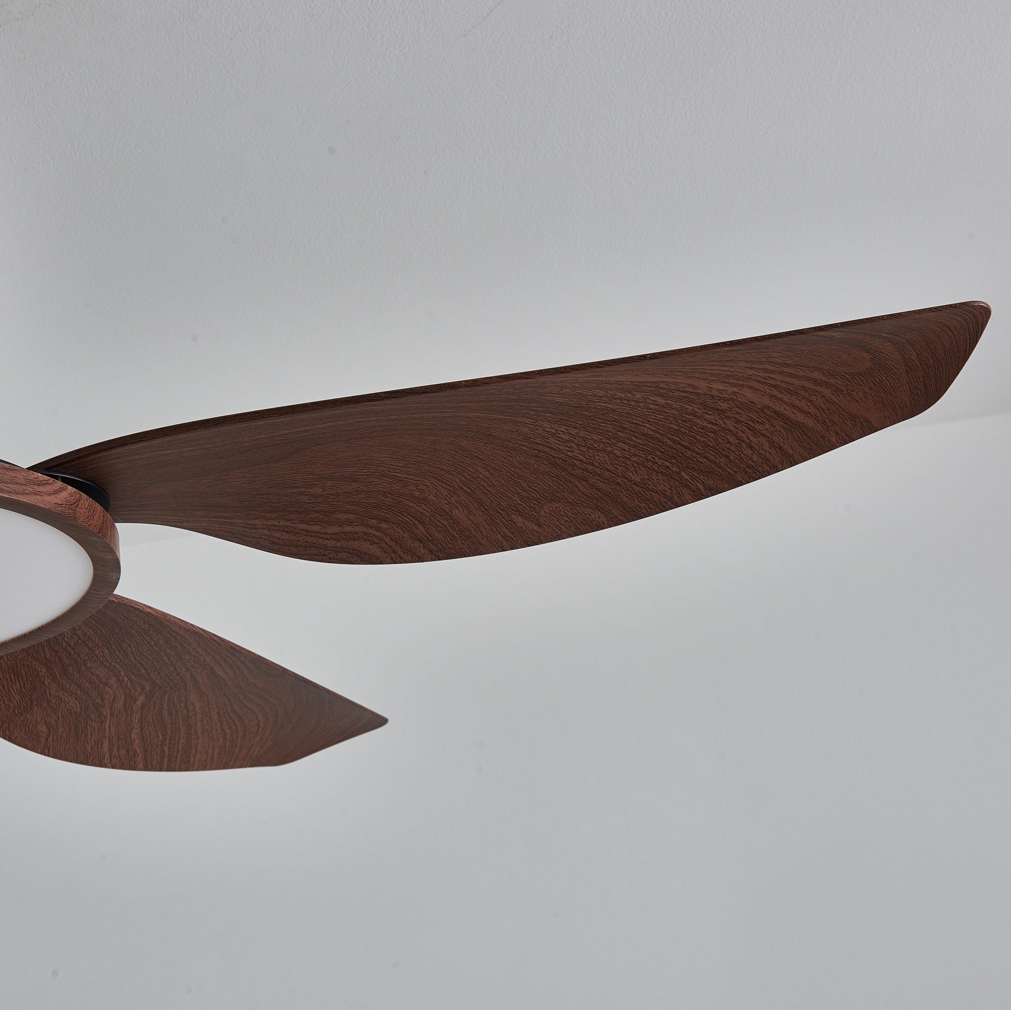 Orla Modern Wood Brass Ceiling Fan Light