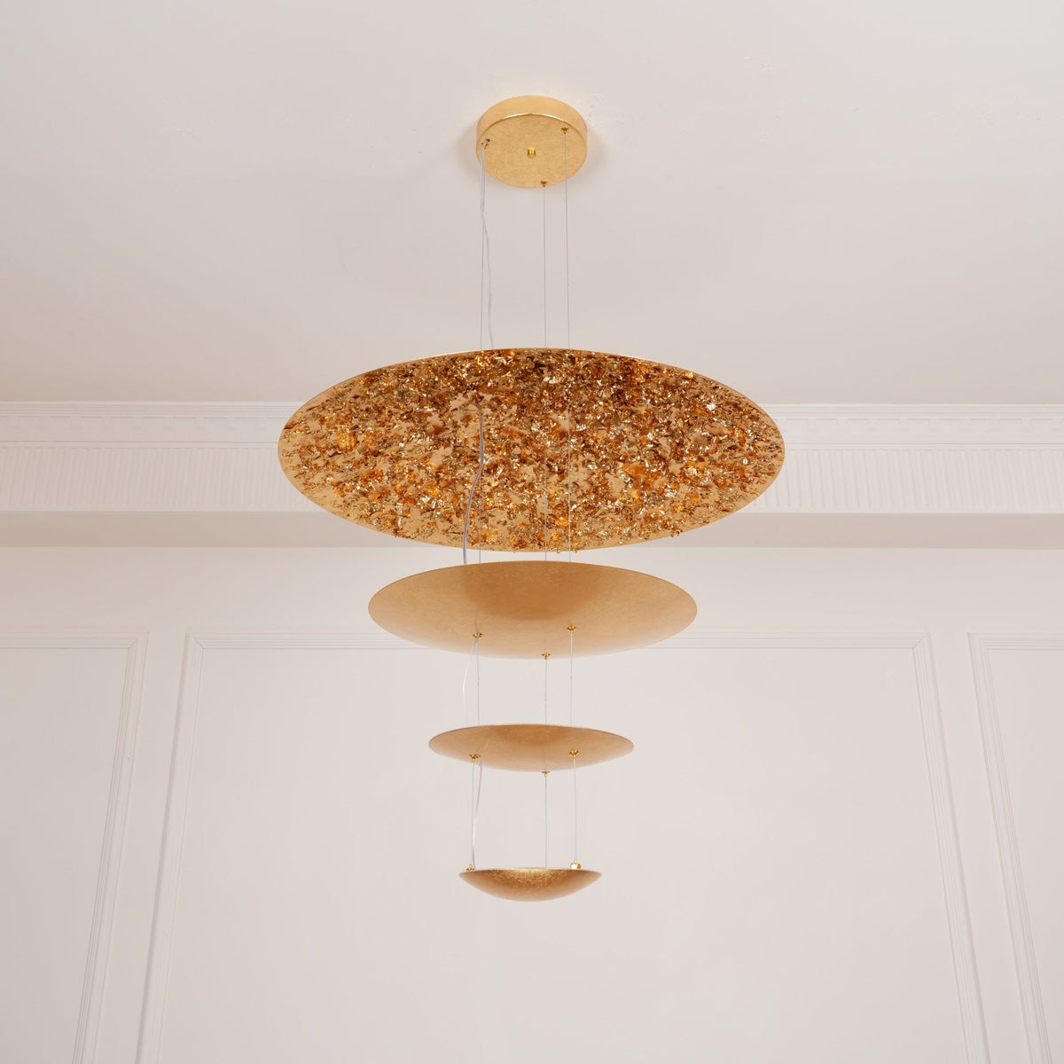 Phelion Layered Gold Foil Pendant Light