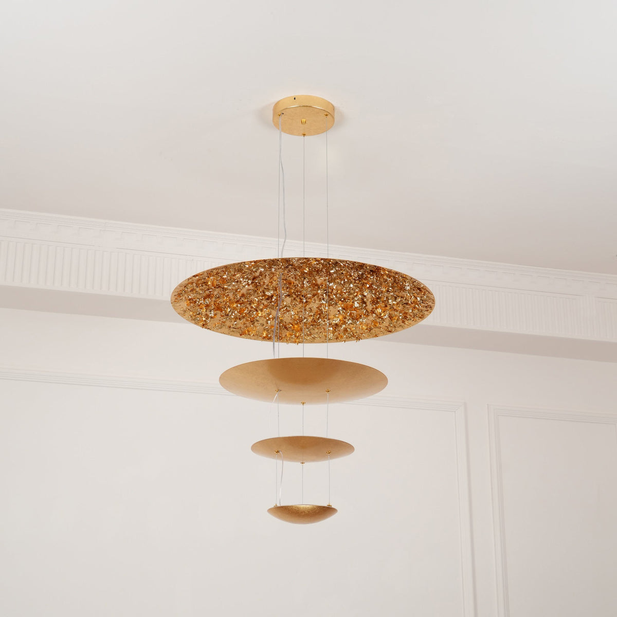 Phelion Layered Gold Foil Pendant Light