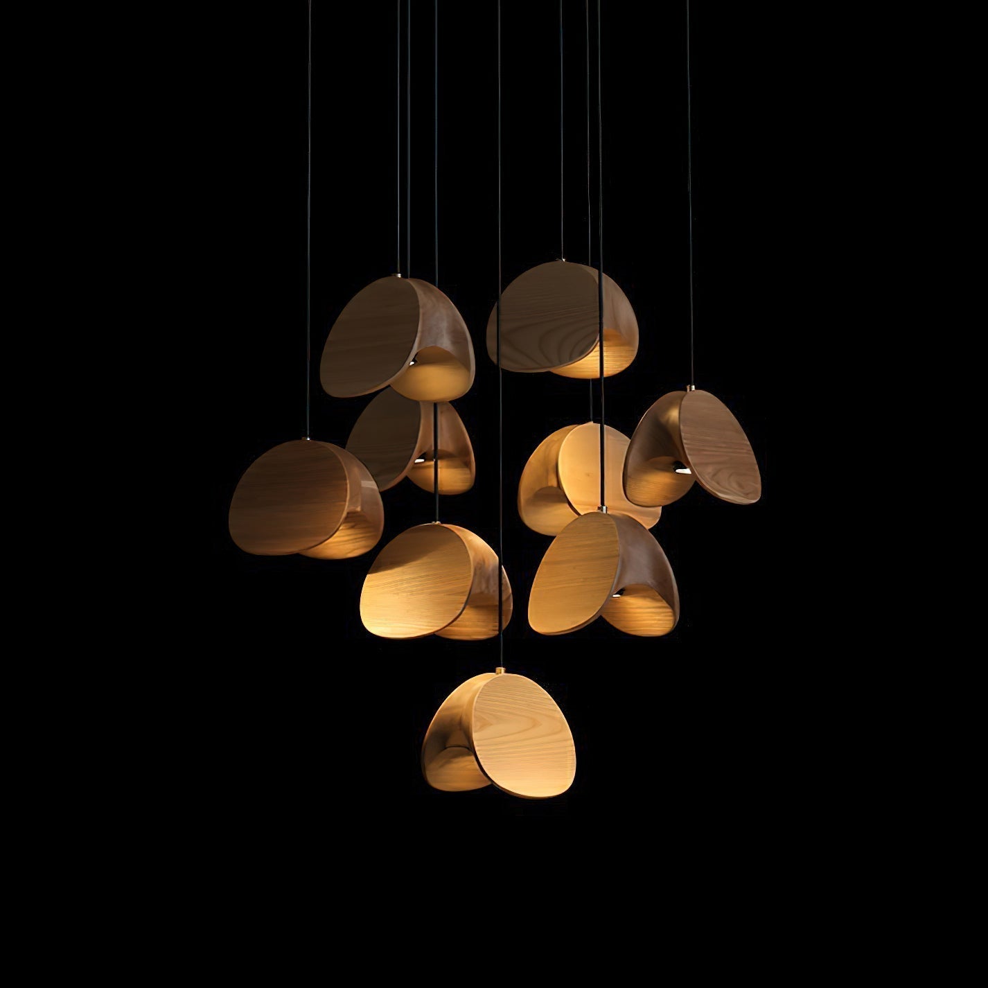 Elmiren Cluster Wood Pendant Light