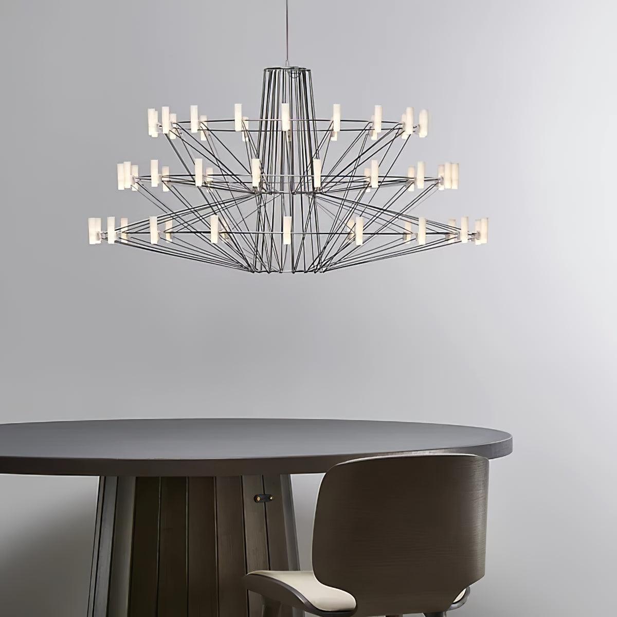 Orinenine Chandelier Sky Ballet Stainless Steel Acrylic Modern