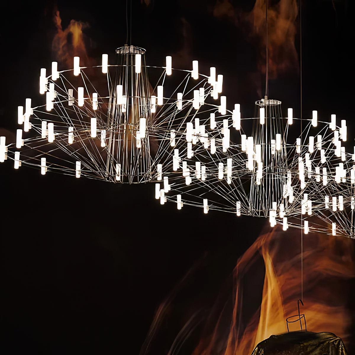Orinenine Chandelier Sky Ballet Stainless Steel Acrylic Modern