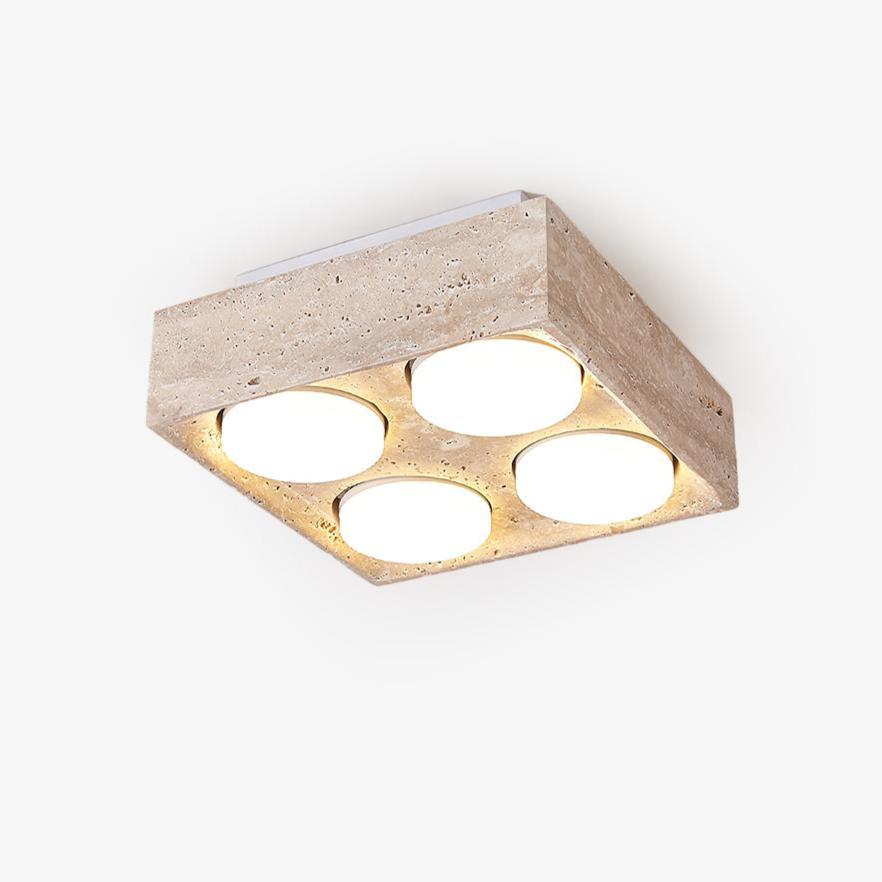 Virinira Quad-Spot Travertine Ceiling Light