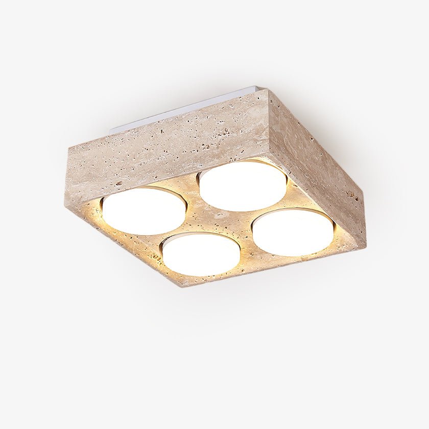 Virinira Quad-Spot Travertine Ceiling Light