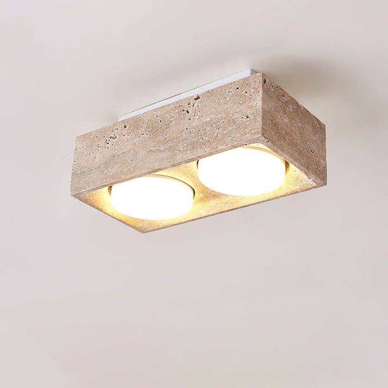 Virinira Quad-Spot Travertine Ceiling Light