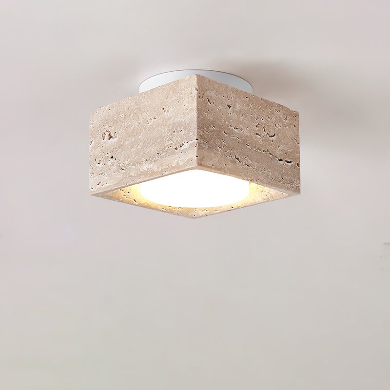 Virinira Quad-Spot Travertine Ceiling Light