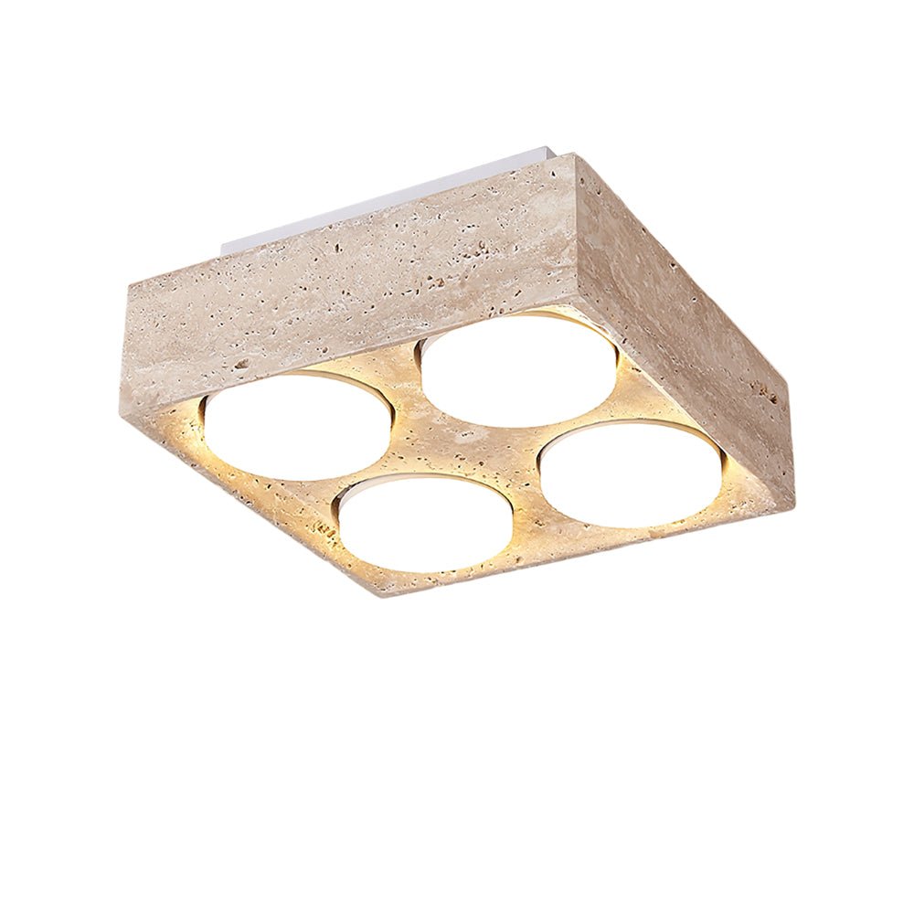 Virinira Quad-Spot Travertine Ceiling Light