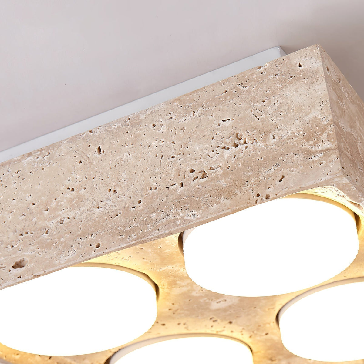 Virinira Quad-Spot Travertine Ceiling Light